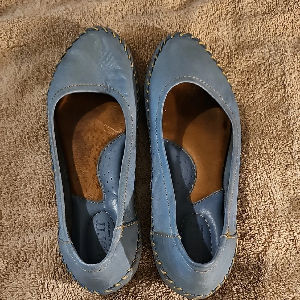 Blue Leather BORN Women's Shoes - Picture 1 of 2